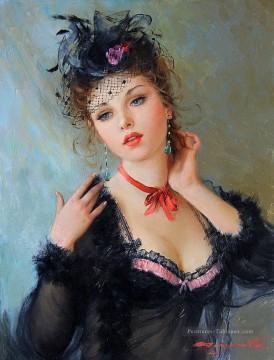 Belle femme KR 002 Impressionist Peinture à l'huile